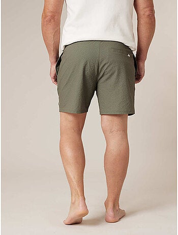 Short de bain homme uni texture gaufrée 'Deeluxe'