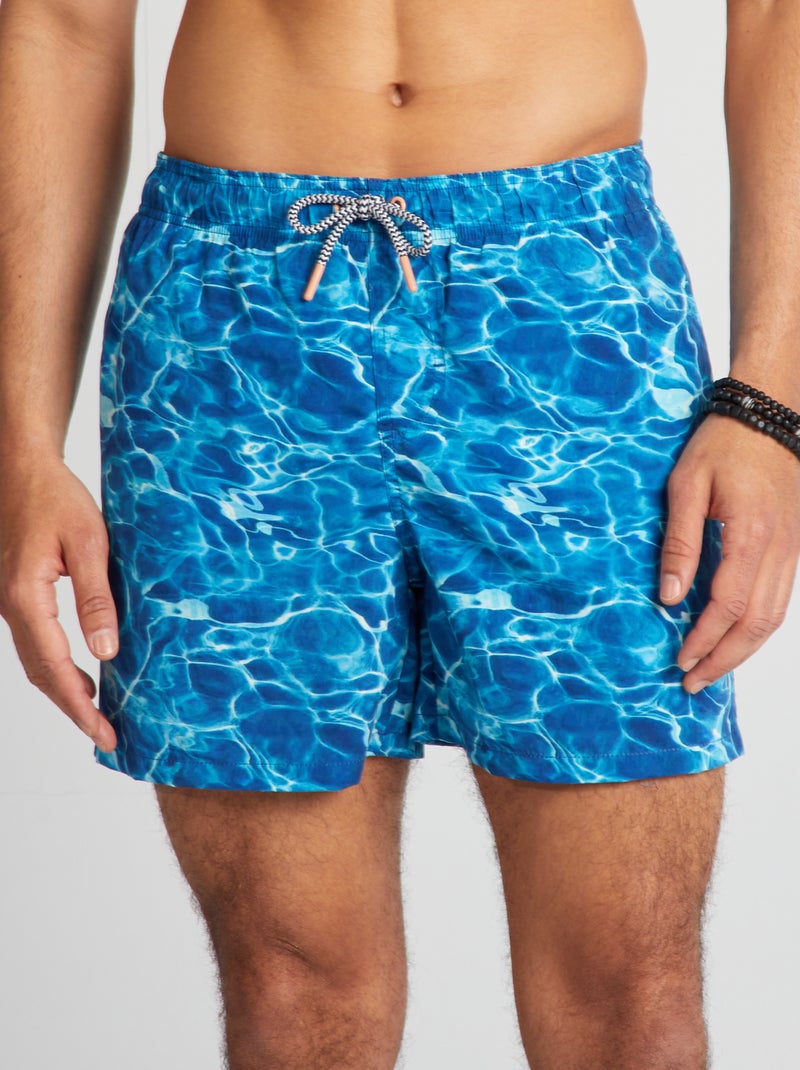 Short de bain imprimé Bleu - Kiabi