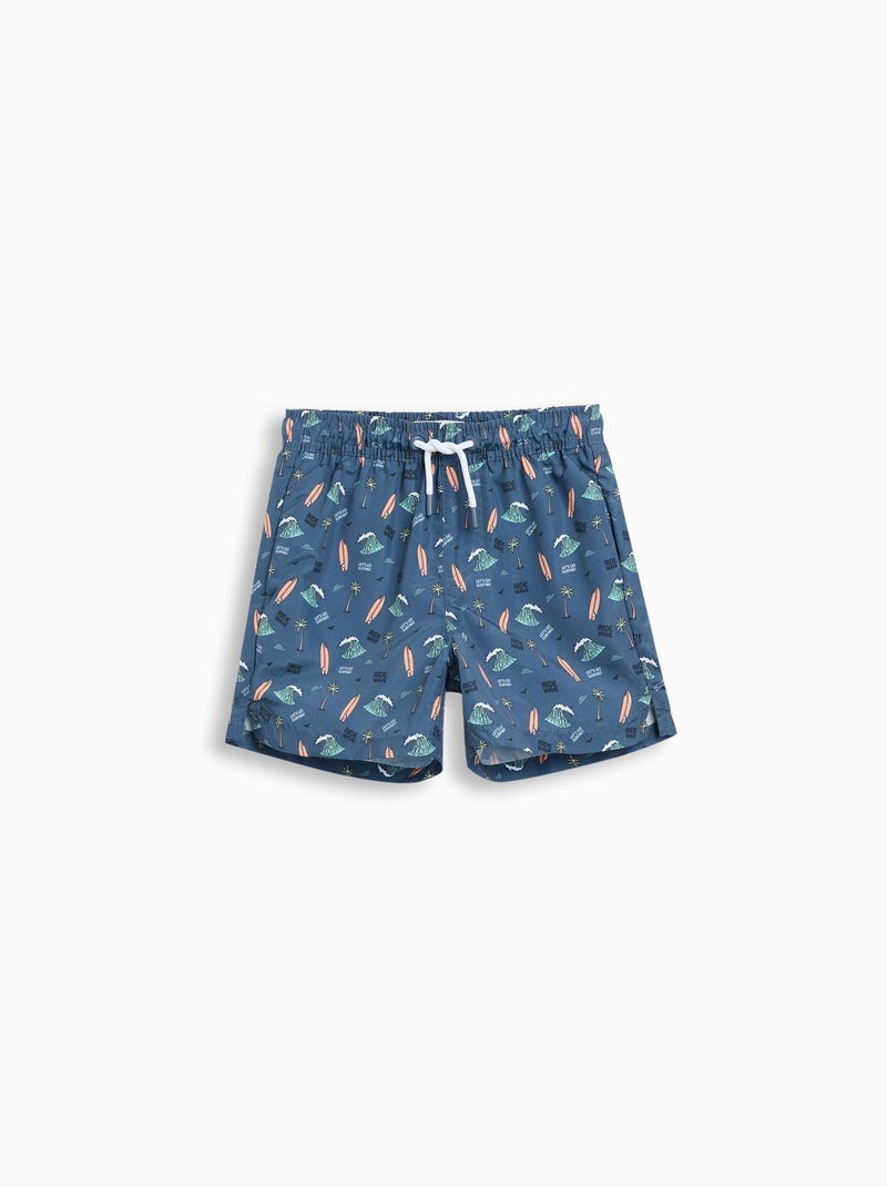 Short de bain imprimé MO Fashion Bleu - Kiabi