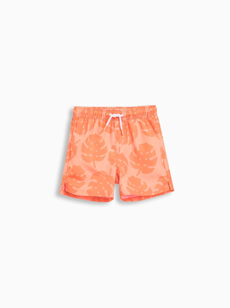Short de bain imprimé MO Fashion Orange - Kiabi