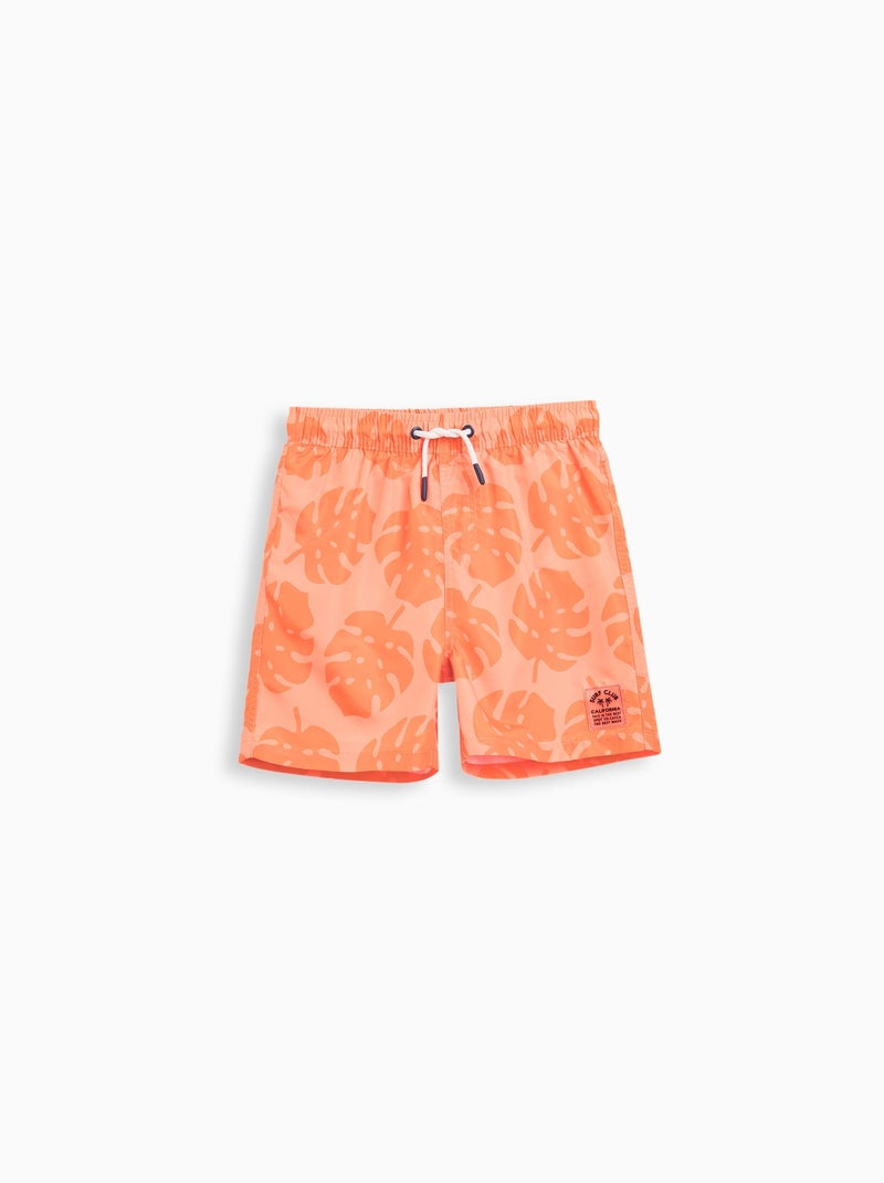 Short de bain imprimé MO Fashion Orange - Kiabi