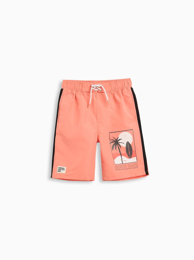 Short de bain imprimé MO Fashion Rose - Kiabi