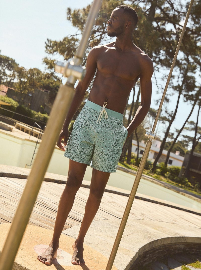 Short de bain imprimé MO Fashion Vert - Kiabi