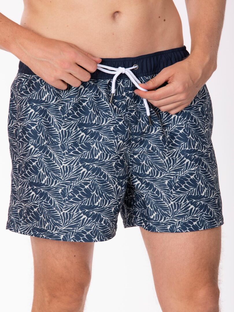 Short de bain imprimé tropical ARIELE 'Rica Lewis' Bleu - Kiabi