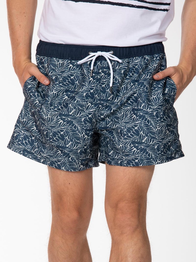 Short de bain imprimé tropical ARIELE 'Rica Lewis' Bleu - Kiabi