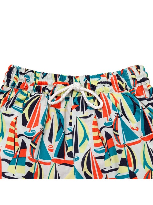 Short de Bain   Imprimé Voiliers Rétros  SWIMBOY - La Faute à Voltaire - Kiabi