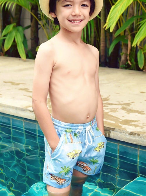 Short de Bain    Imprimé Voitures Rétro  SWIMBOY - La Faute à Voltaire - Kiabi