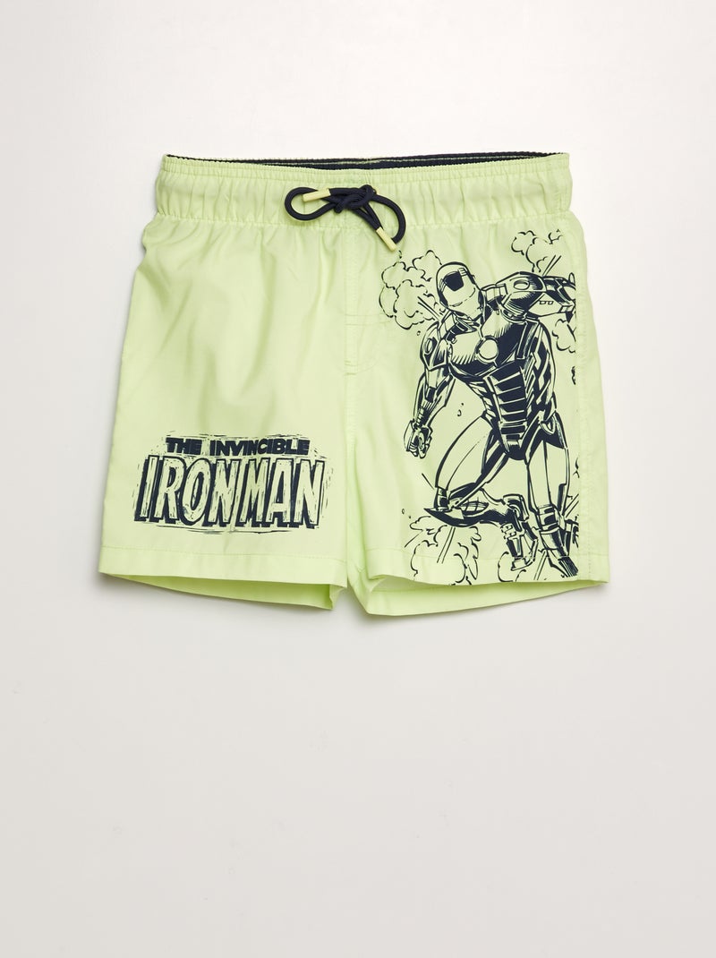 Short de bain 'Iron-Man' 'Marvel' Jaune - Kiabi