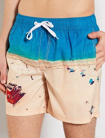 Short de bain 'Longboard' imprimé 'océan'