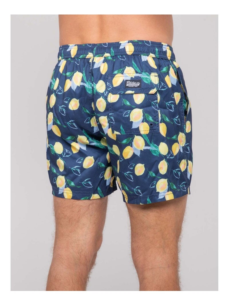 Short de bain motifs GALICO Bleu marine - Kiabi