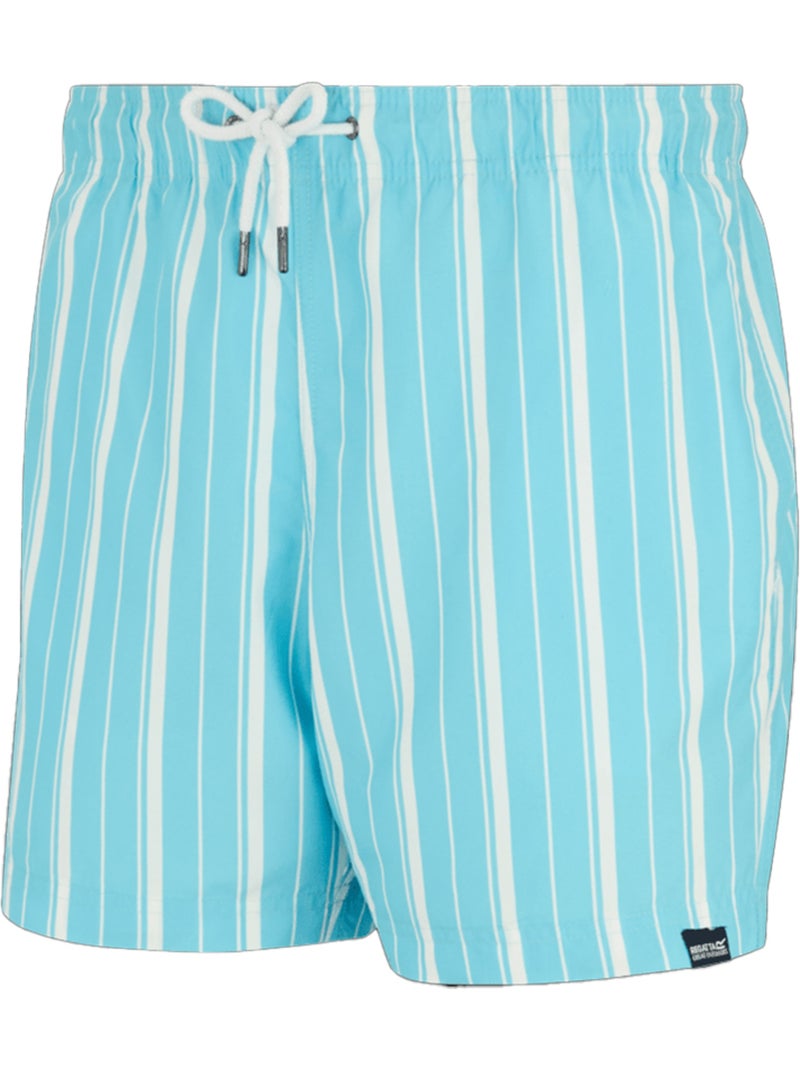 Short de bain motif/style à rayures loras - regatta Bleu gris - Kiabi