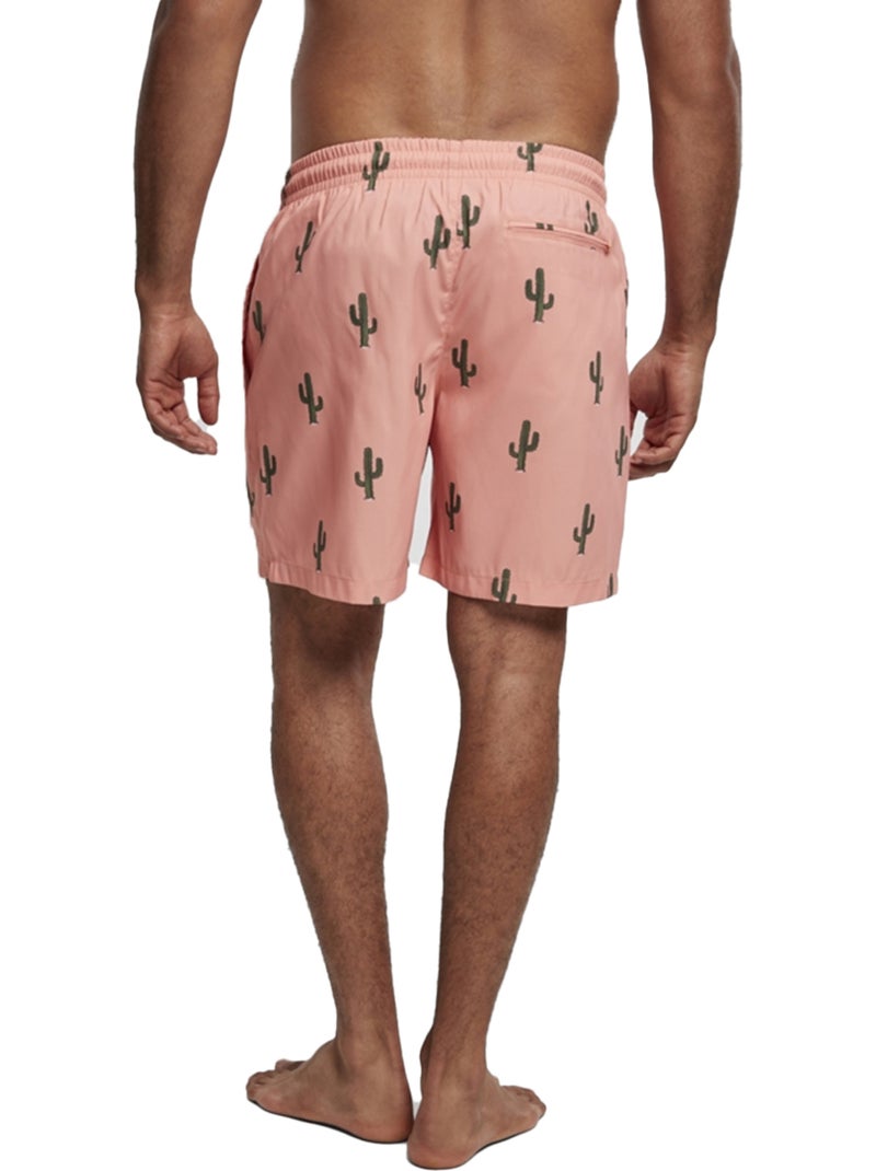 Short de bain motif/style cactus - urban classics Rose - Kiabi