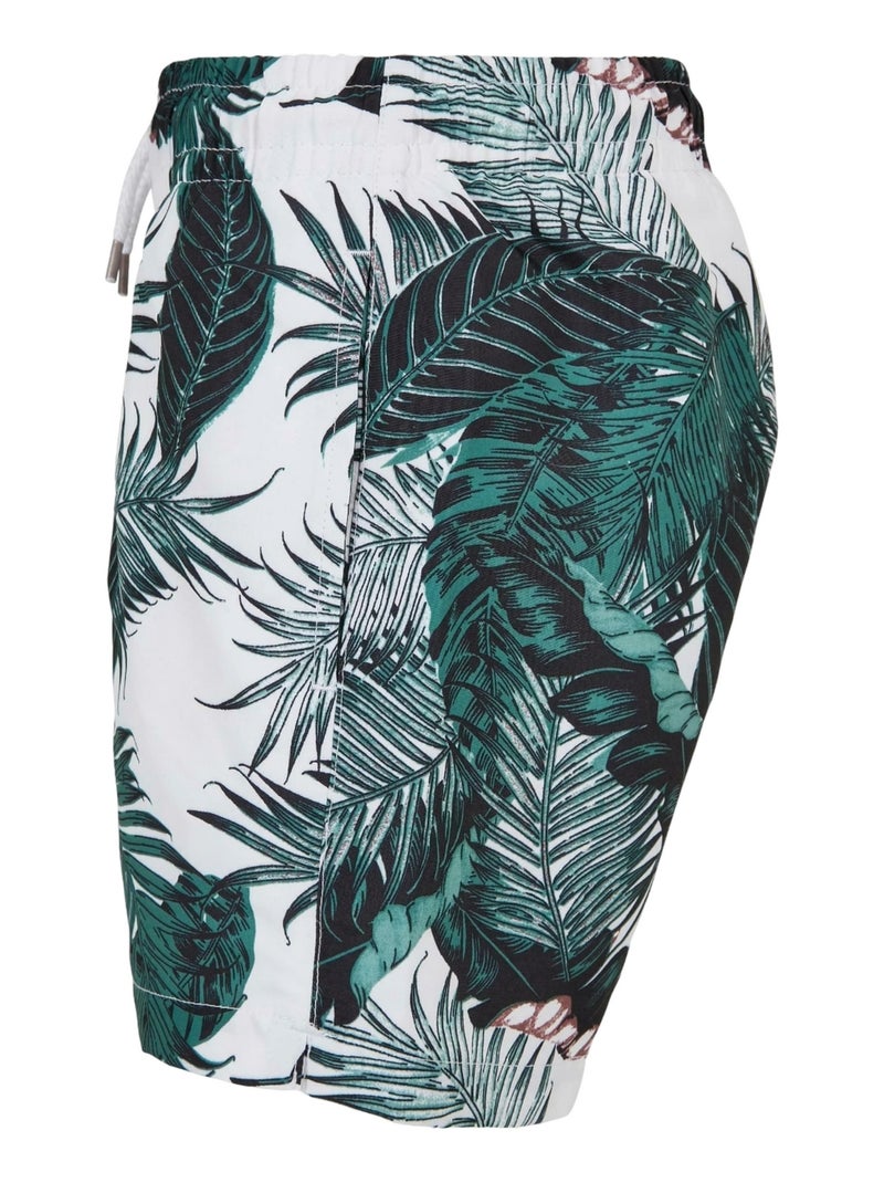 Short de bain motif/style feuille de palmier - urban classics Vert - Kiabi