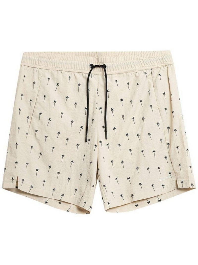 Short de bain motif/style palmier - outhorn Beige - Kiabi
