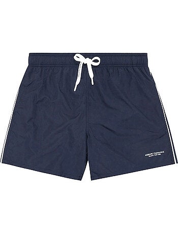 Short de bain motif/style passepoil contrasté - armani exchange