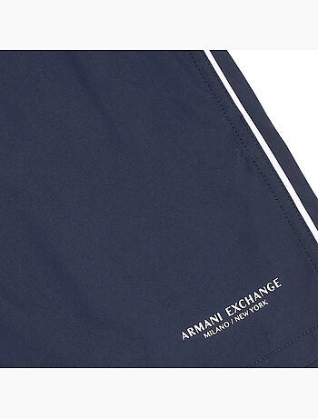 Short de bain motif/style passepoil contrasté - armani exchange