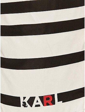 Short de bain motif/style rayures contrastées - karl lagerfeld