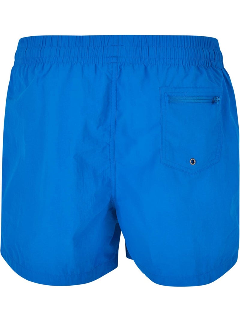 Short de bain motif/style uni - build your brand Bleu cobalt - Kiabi