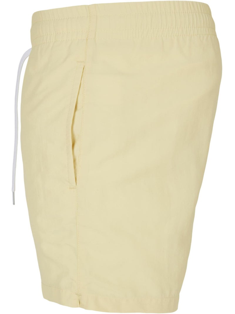 Short de bain motif/style uni - build your brand Jaune clair - Kiabi