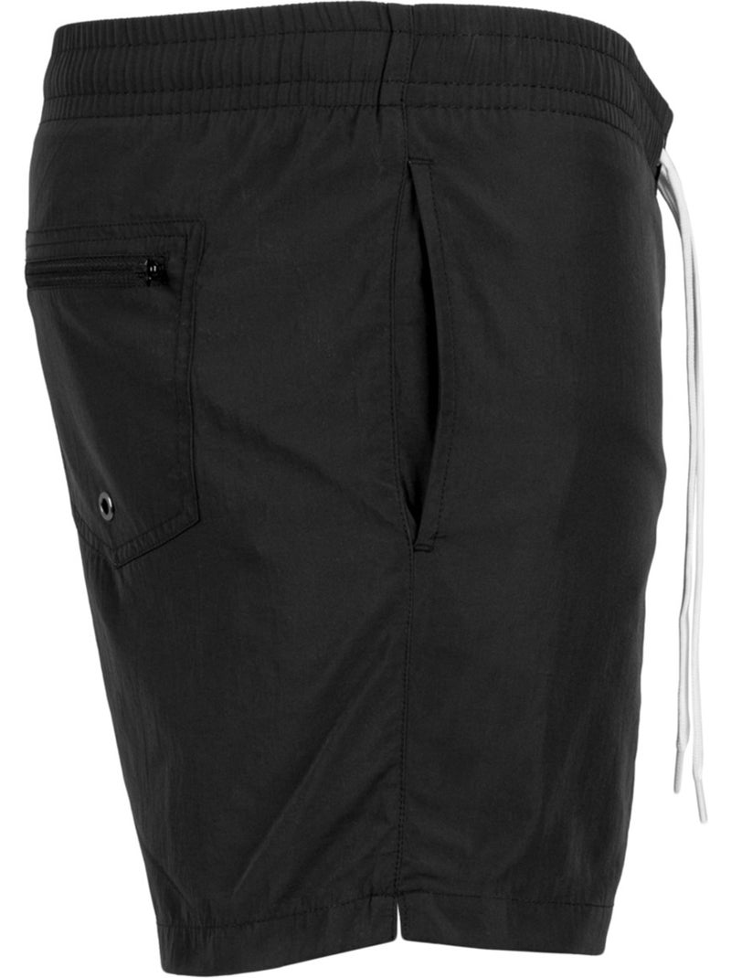 Short de bain motif/style uni - build your brand Noir - Kiabi