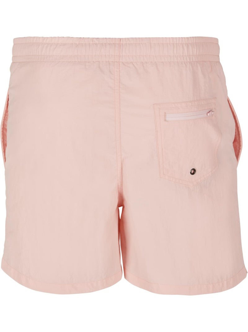 Short de bain motif/style uni - build your brand Rose - Kiabi