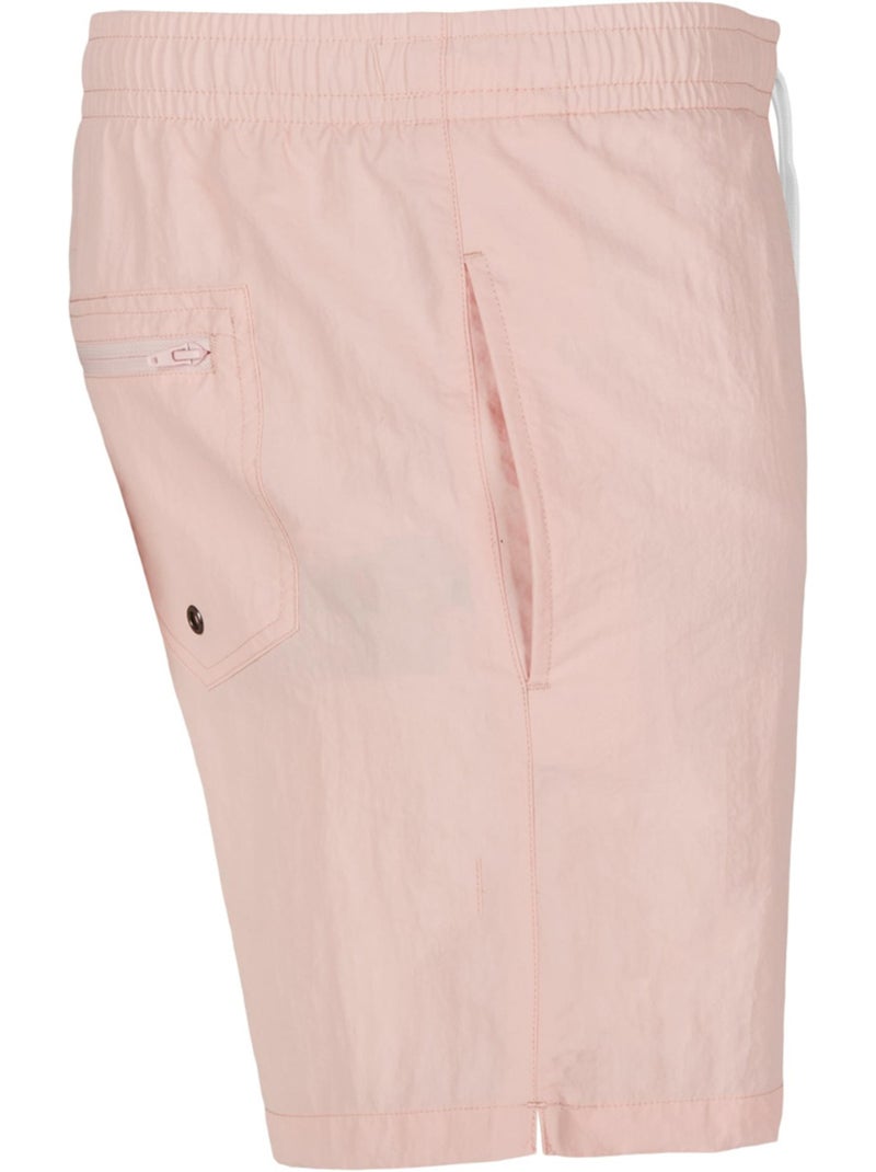 Short de bain motif/style uni - build your brand Rose - Kiabi