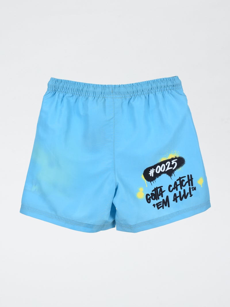 Short De Bain Pokémon Pikachu - Garçon 3-10 Ans - 100% Polyester, Serrage Cordon