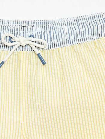 Short de bain rayé avec cordons de serrage