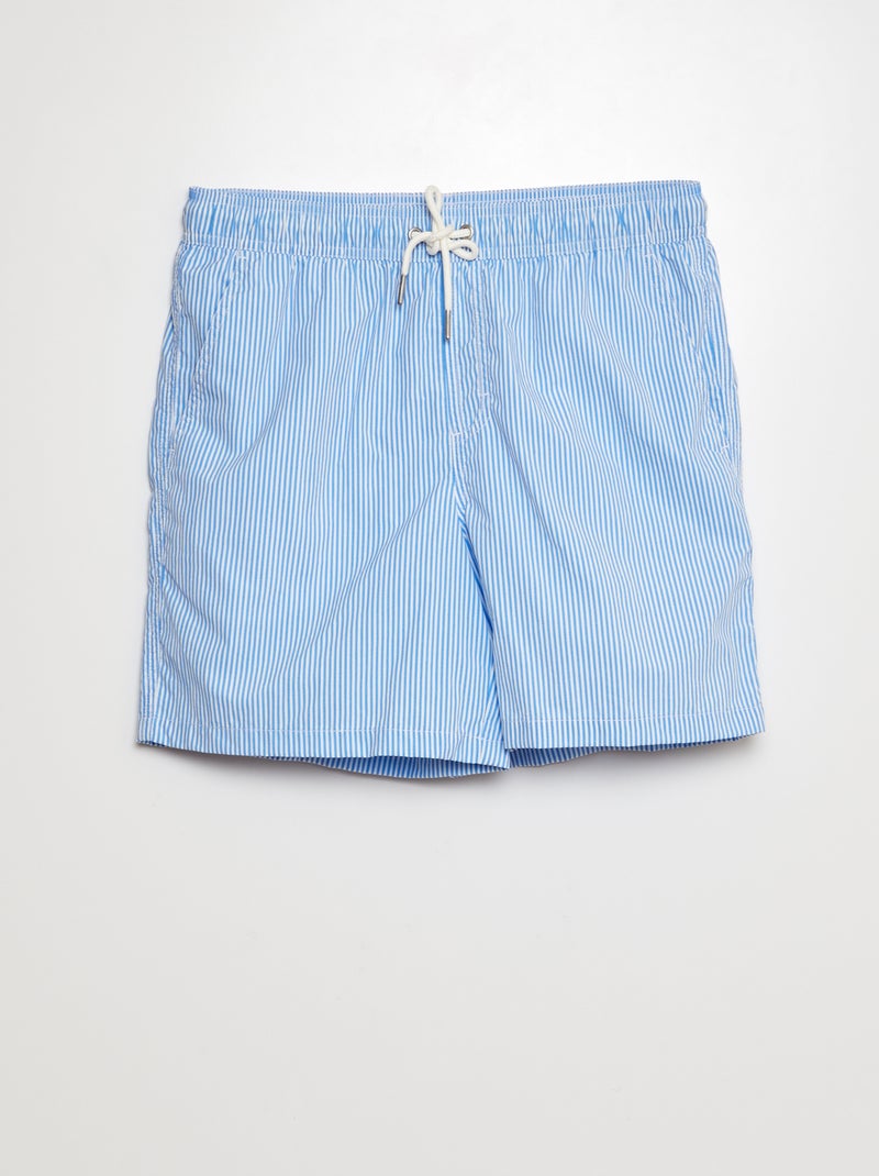 Short de bain rayé Bleu - Kiabi
