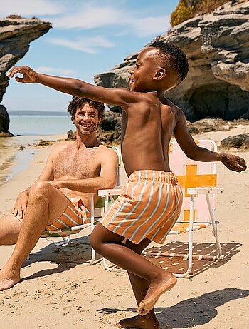 Short de bain rayé
