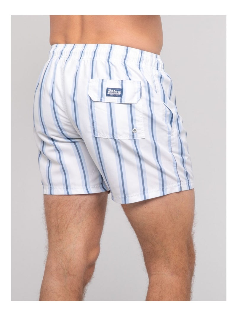 Short de bain rayures GABBIANO Bleu marine - Kiabi