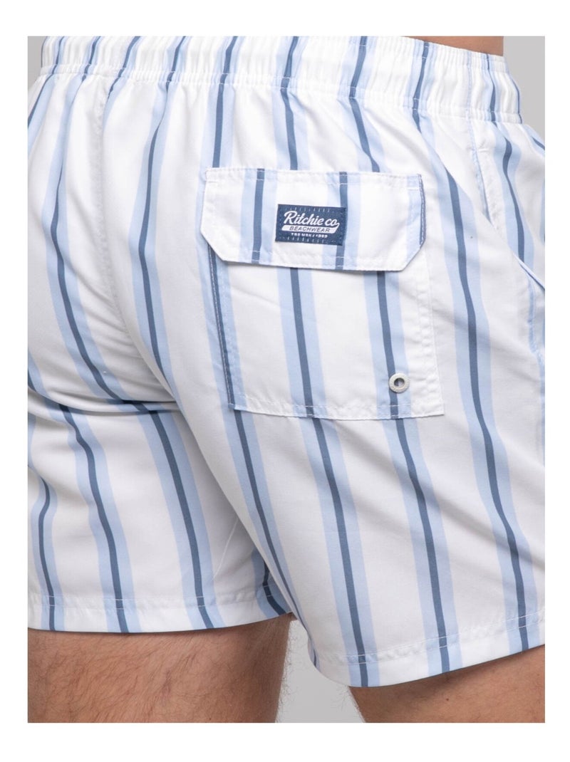 Short de bain rayures GABBIANO Bleu marine - Kiabi