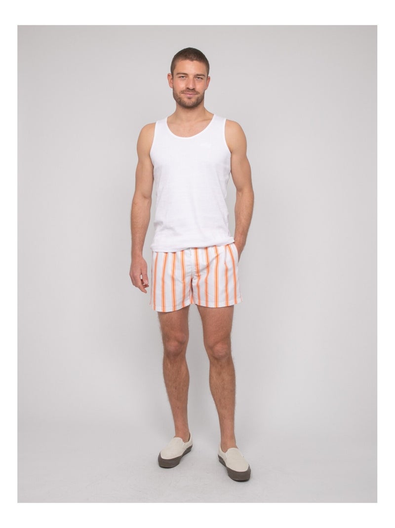 Short de bain rayures GABBIANO Orange - Kiabi