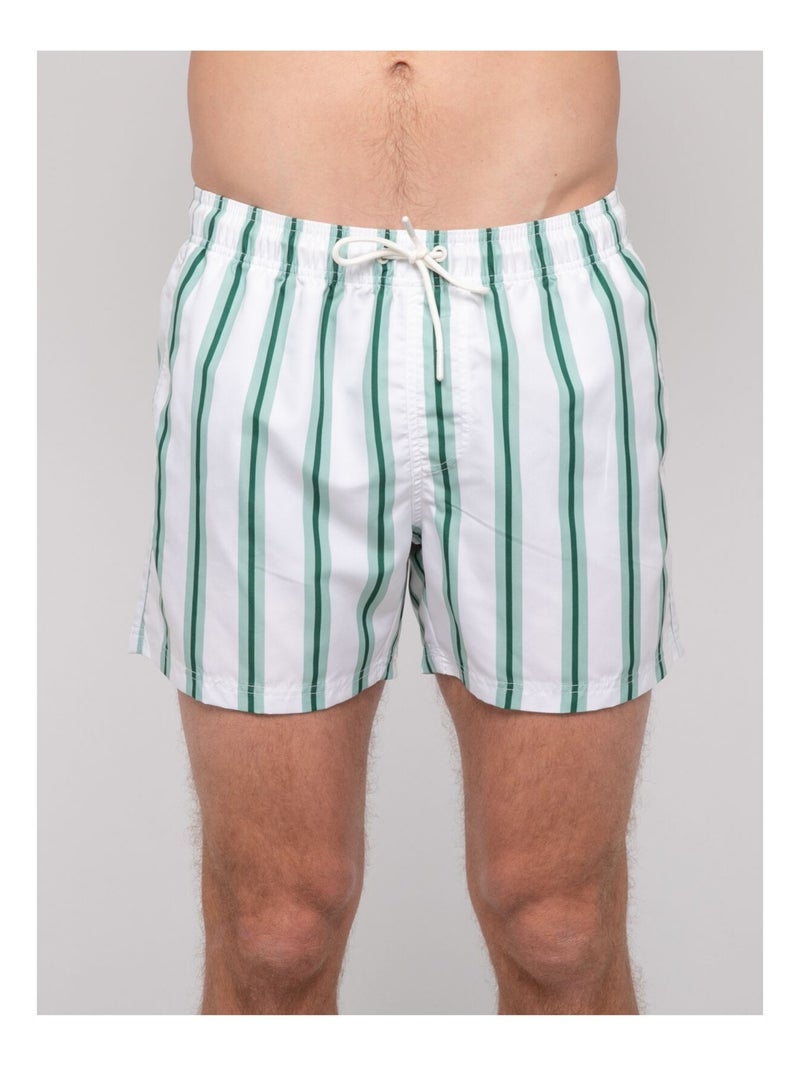Short de bain rayures GABBIANO Vert - Kiabi