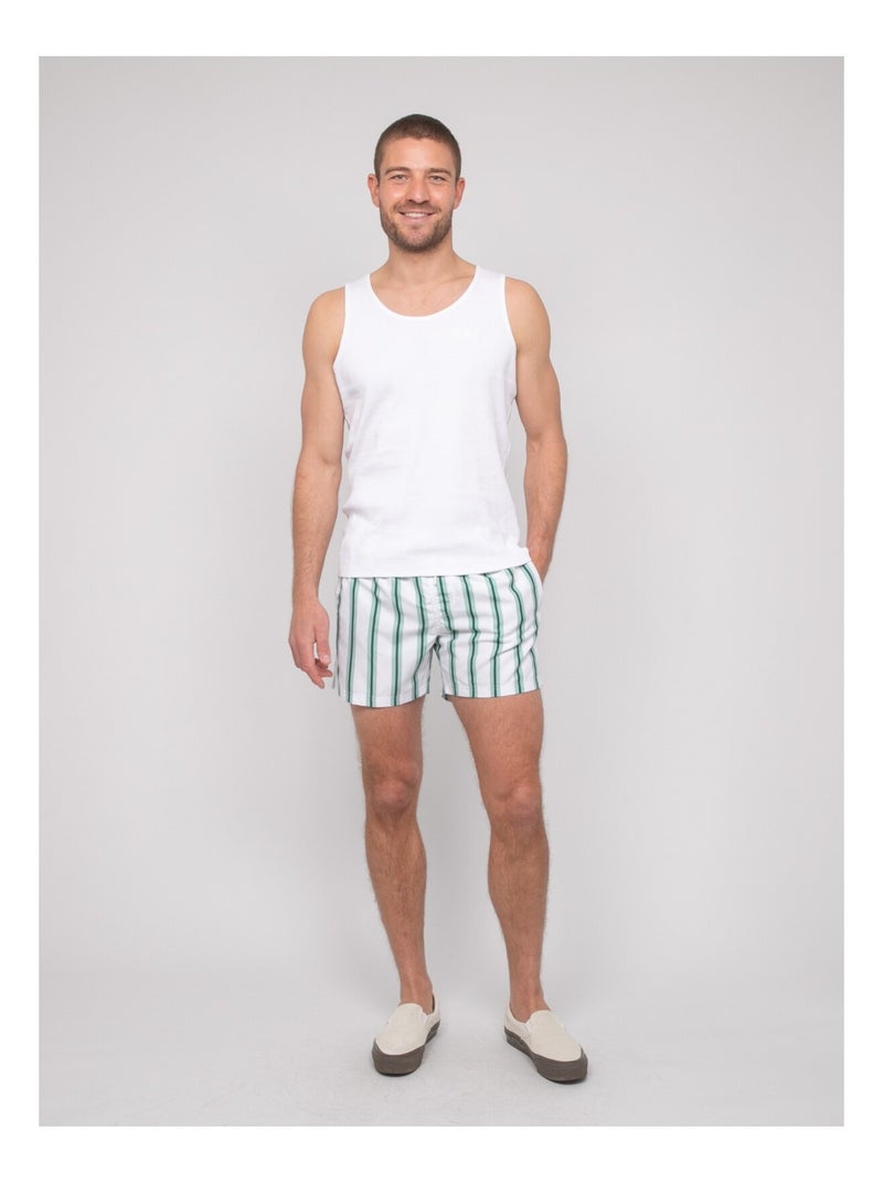 Short de bain rayures GABBIANO Vert - Kiabi