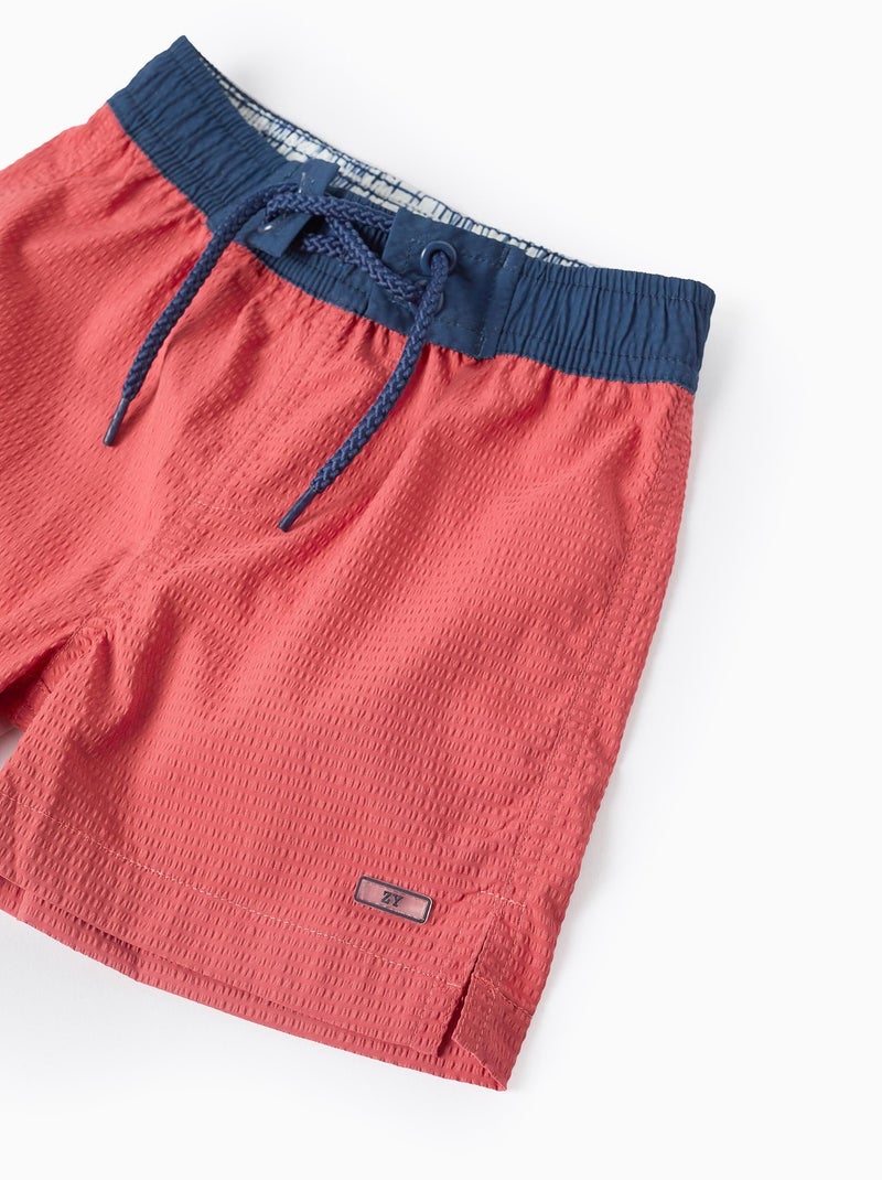 Short de Bain Rouge clair - Kiabi