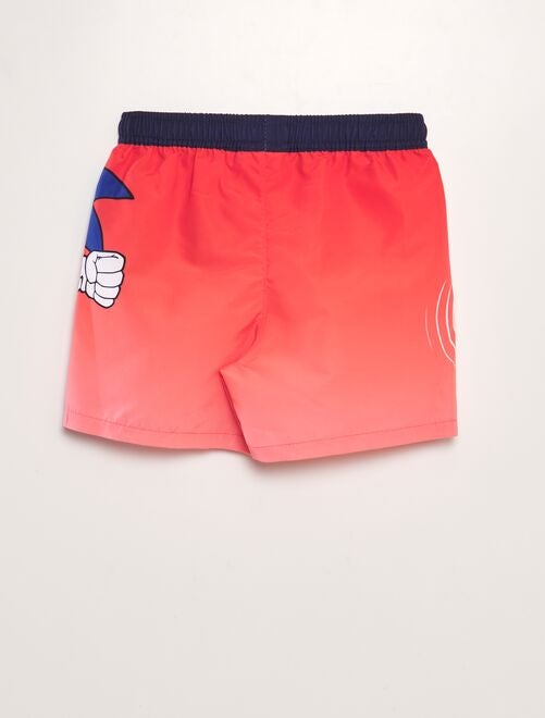 Maillot De Bain Sonic The Hedgehog Garçon | Bermuda Enfant 3-8 Ans | 100% Polyester