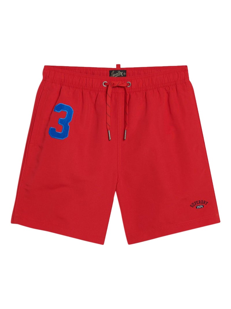 Short de Bain Superdry Vintage Polo 17 Rouge - Kiabi