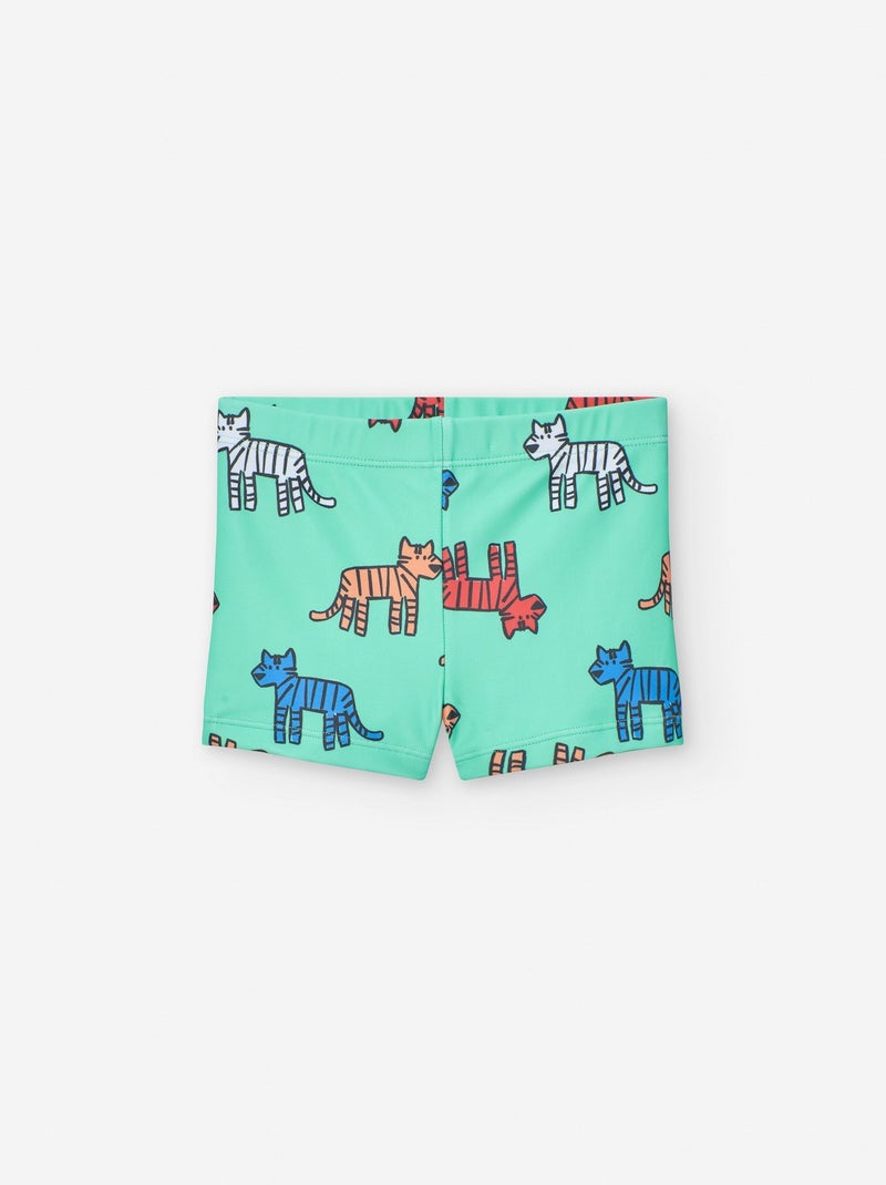 Short de Bain Tigres Vert - Kiabi