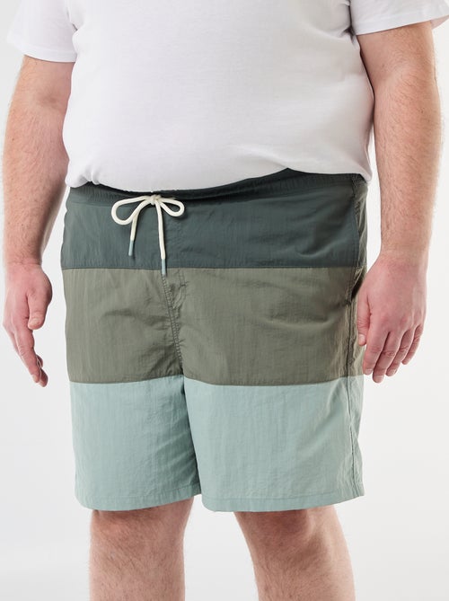 Short de bain tricolore - Kiabi