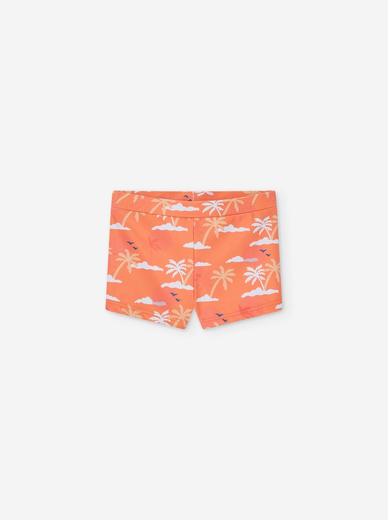 Short de Bain Tropical Orange - Kiabi
