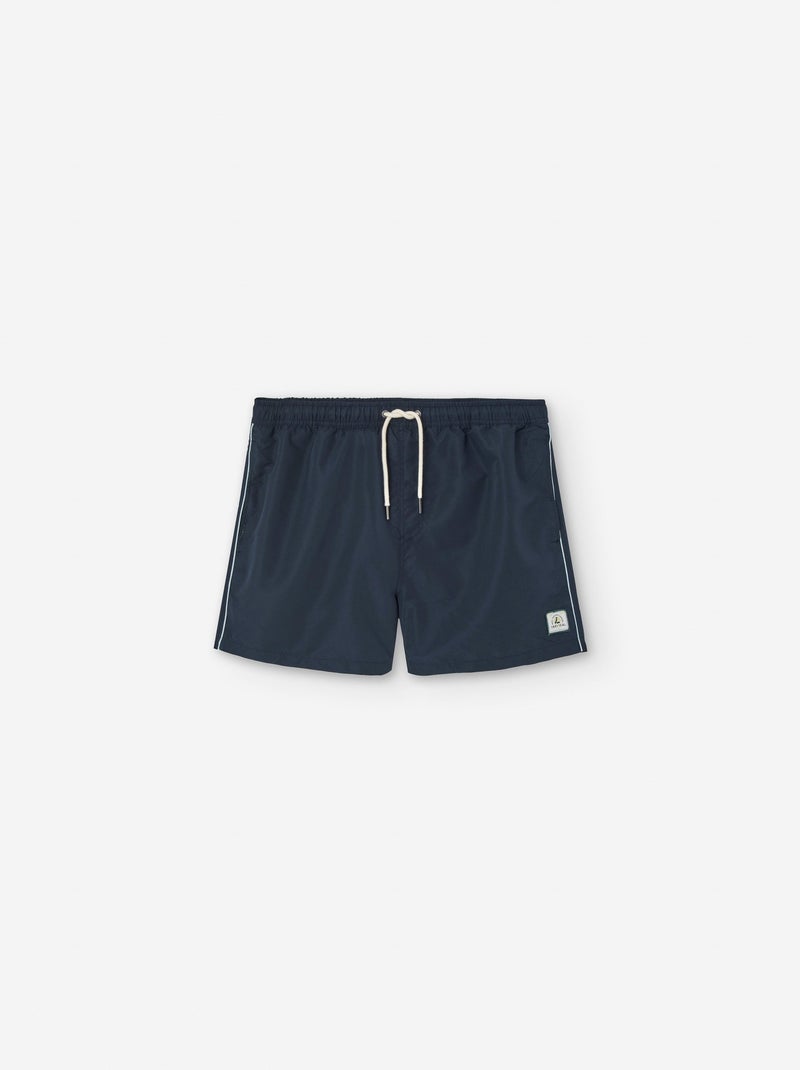 Short de Bain Uni Bleu foncé - Kiabi