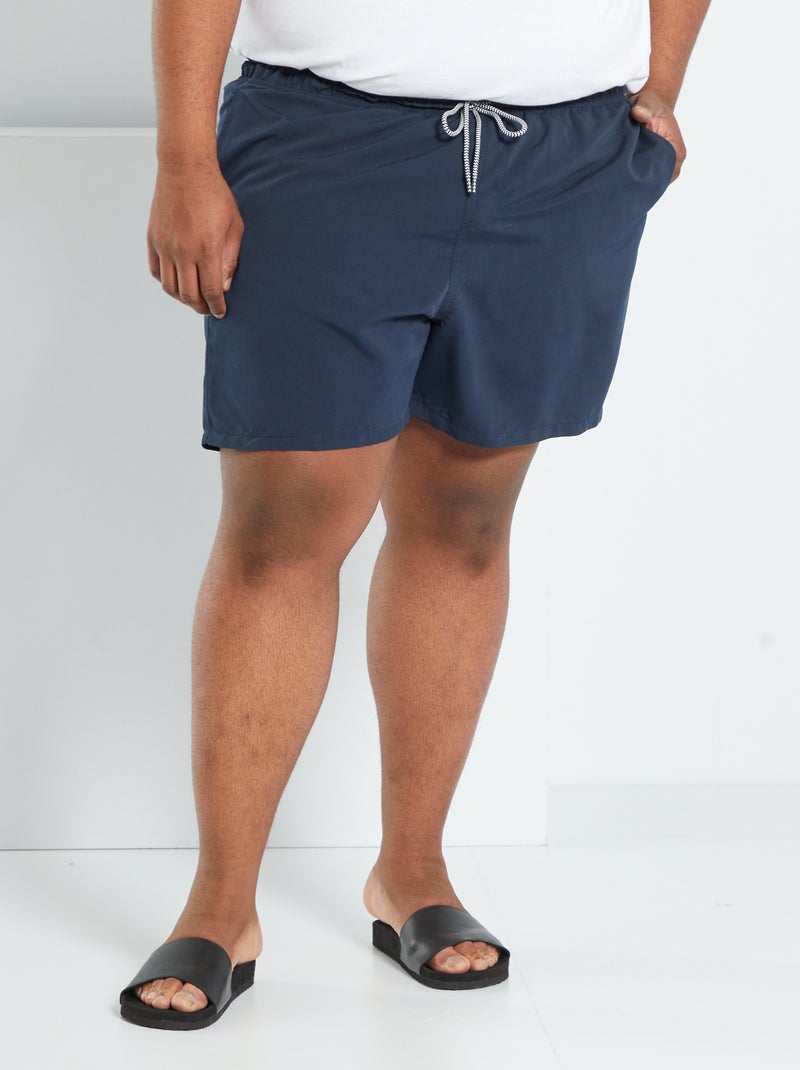 Short de bain uni bleu marine - Kiabi