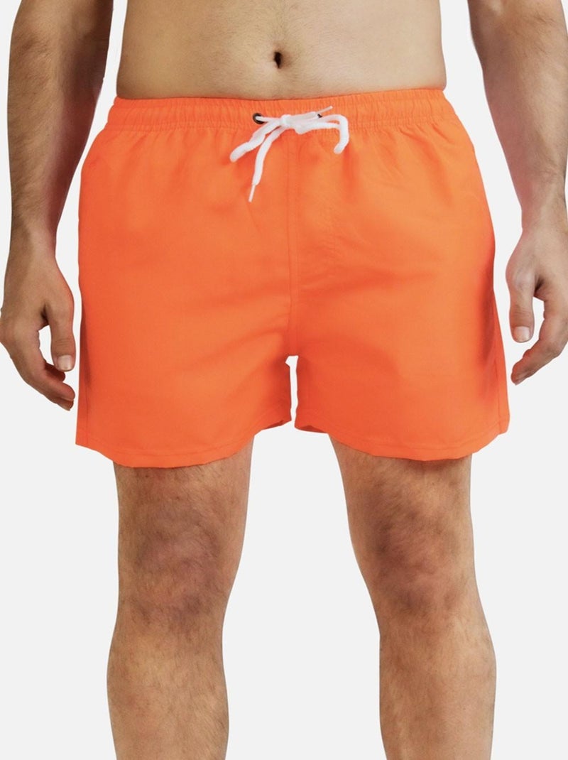 Short de bain uni Kebello Orange - Kiabi
