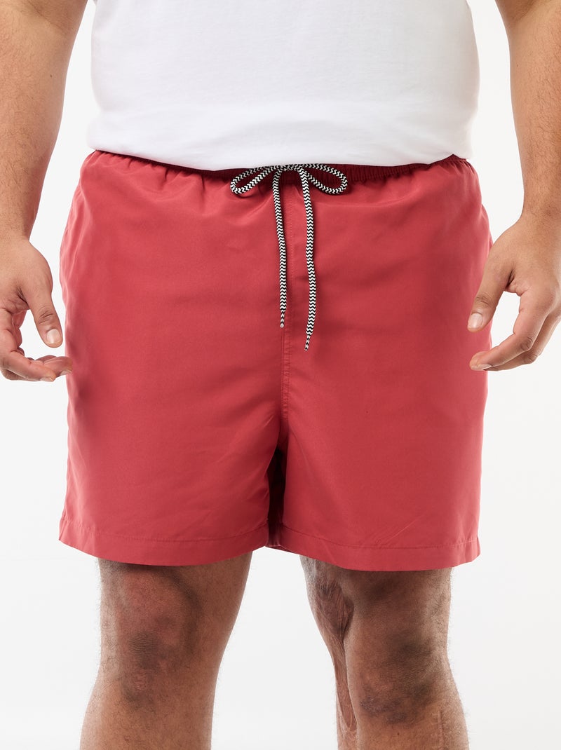 Short de bain uni Orange - Kiabi