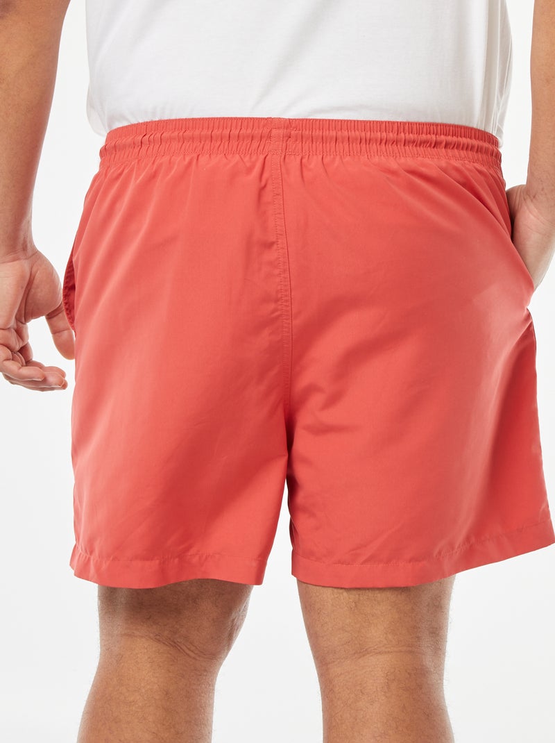 Short de bain uni Rouge - Kiabi