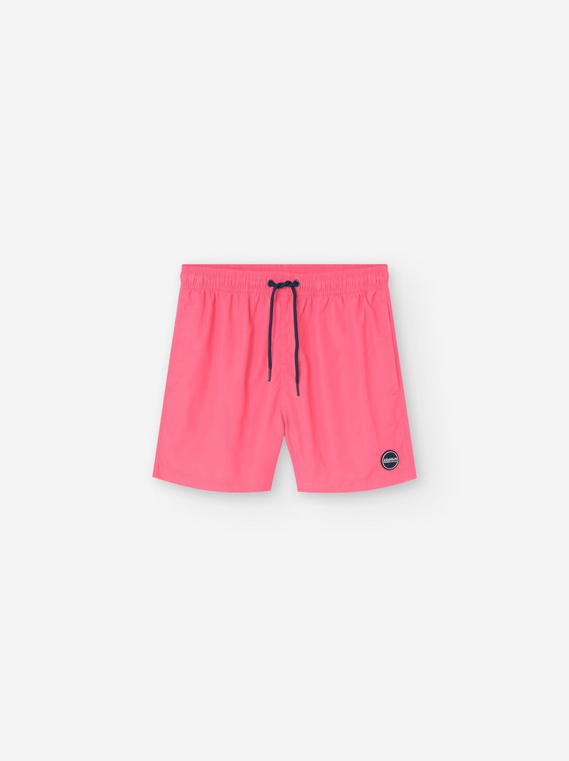 Short de Bain Uni Rouge - Kiabi