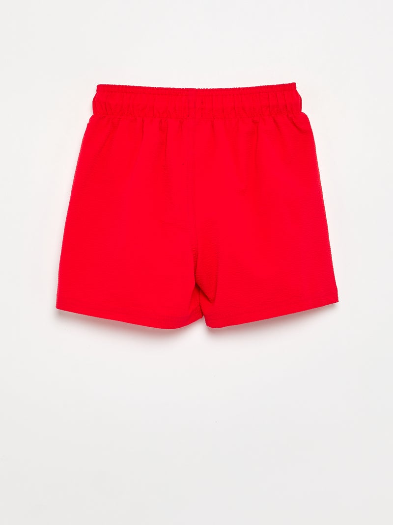 Short de bain uni Rouge - Kiabi