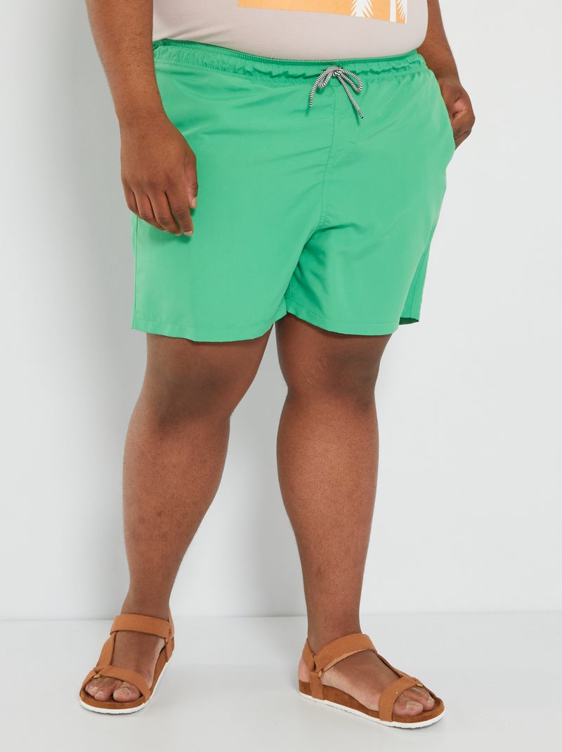 Short de bain uni Vert - Kiabi