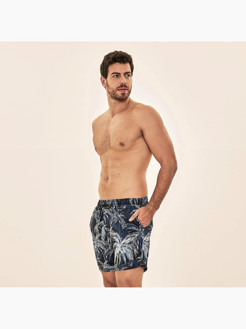 Short de bain  UV Line Bleu - Kiabi